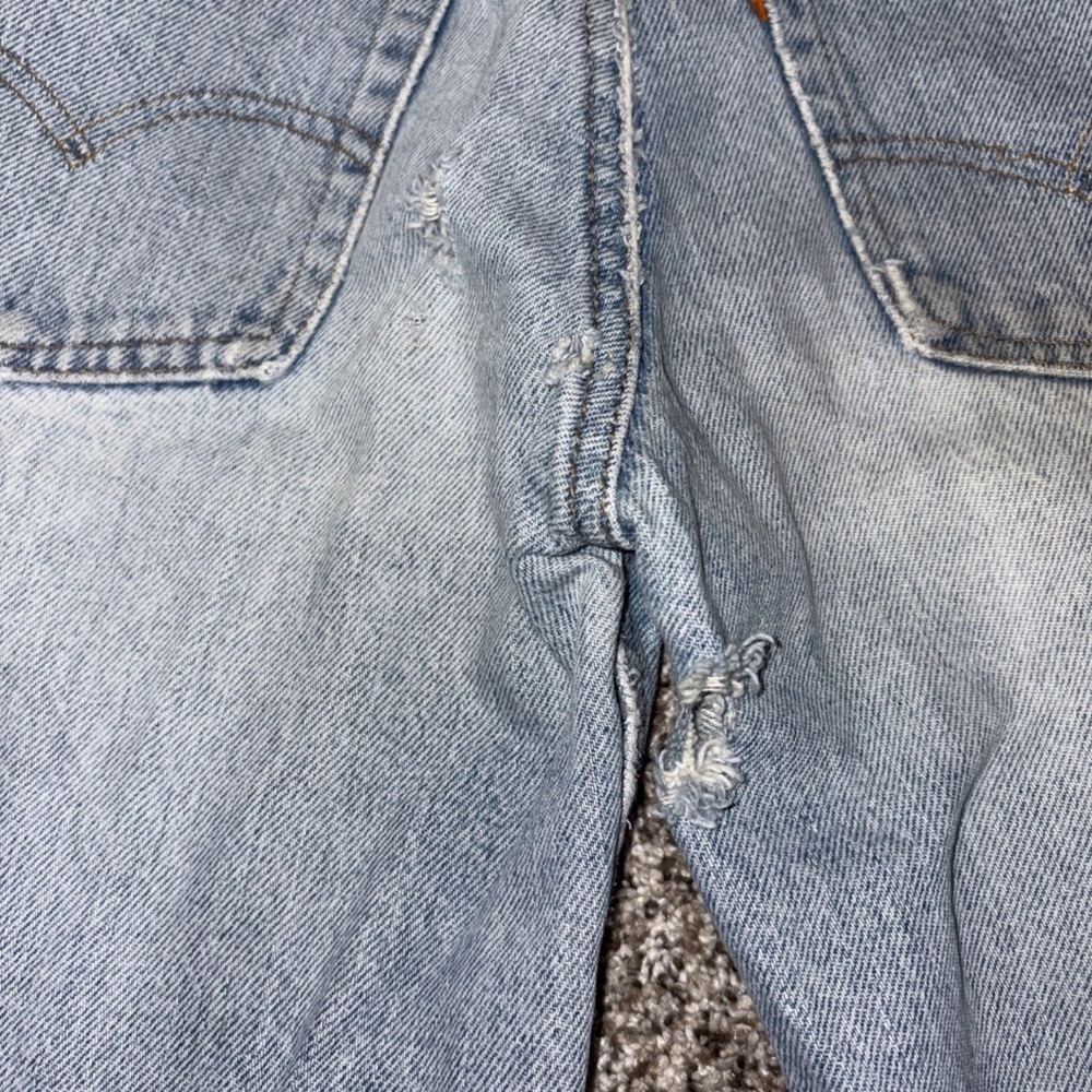 Rare Vintage 1980s 501 Button Levis Denim Jeans Orange Tab Women SZ 24/32 Inseam - Picture 7 of 11